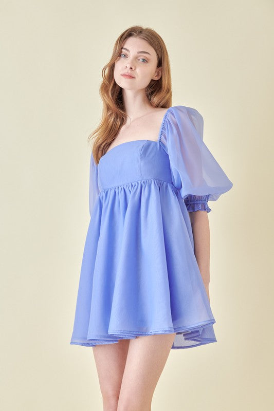 Lilia Babydoll Mini Dress