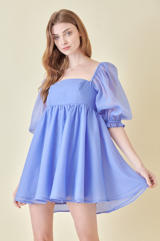 Lilia Babydoll Mini Dress