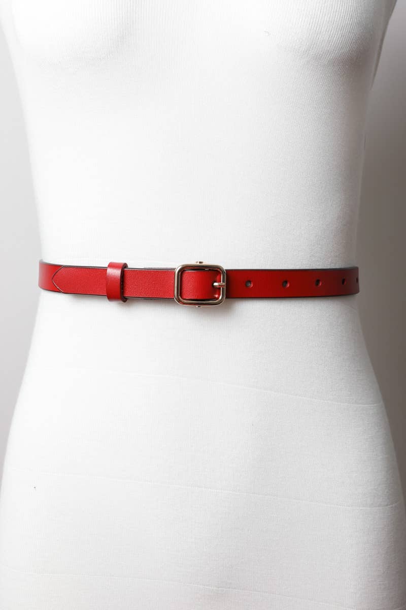 Classic Skinny Leather Belt