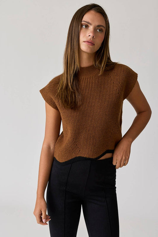 Taylor Scallop Hem Knitted Top