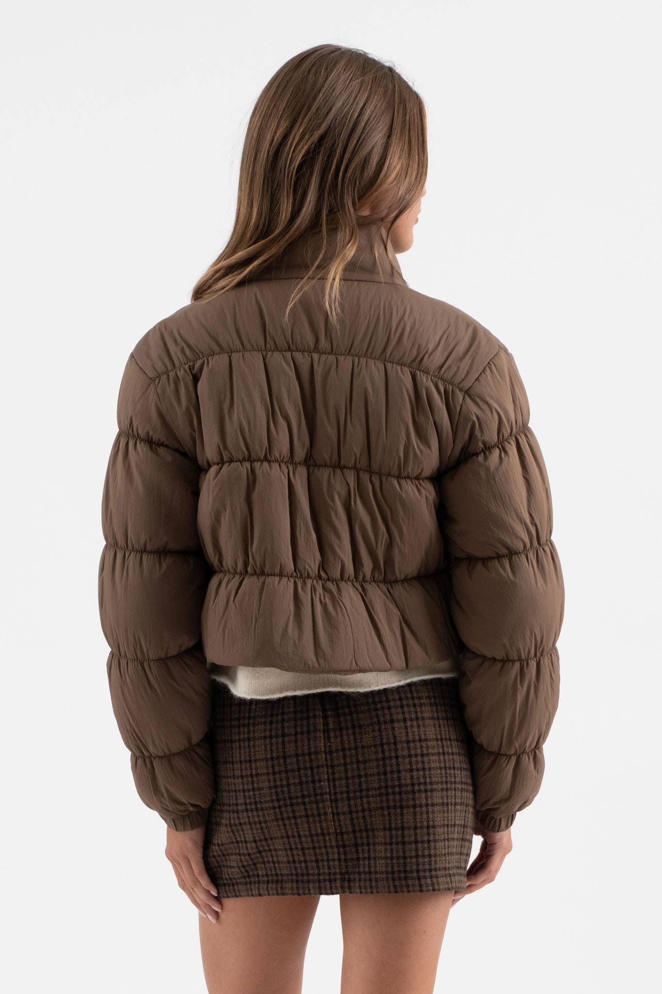 CROPPED CARGO PUFFER JACKET