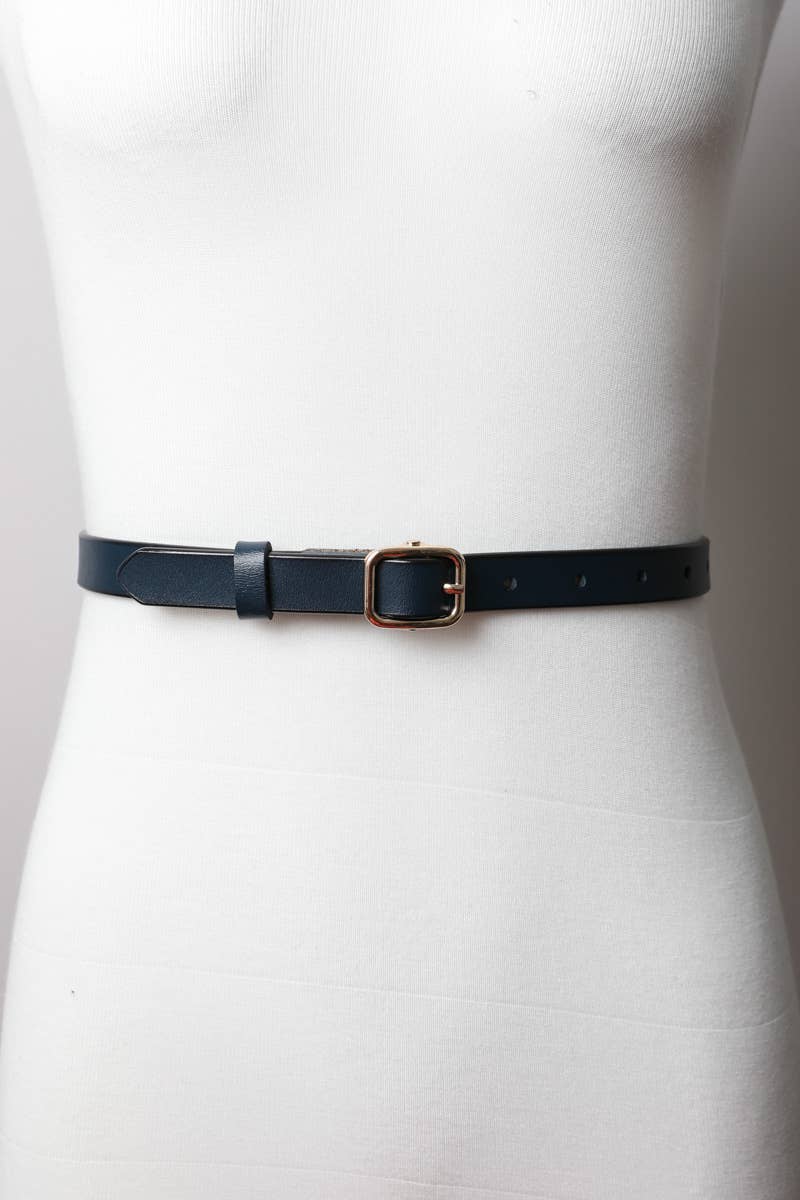 Classic Skinny Leather Belt