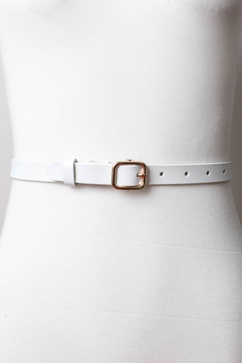 Classic Skinny Leather Belt