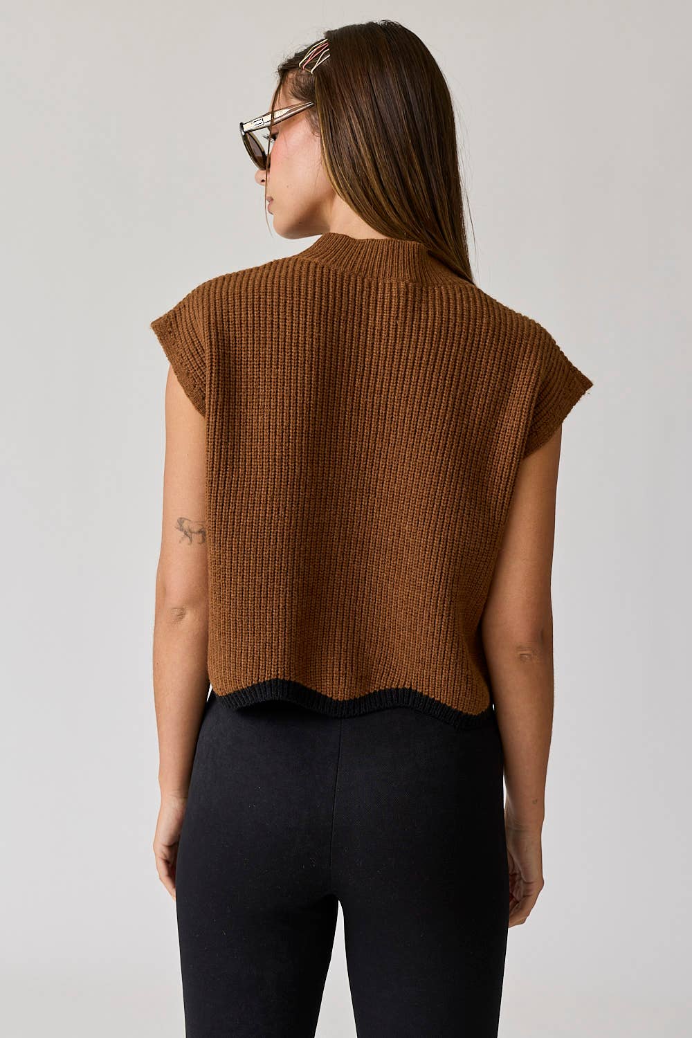 Taylor Scallop Hem Knitted Top