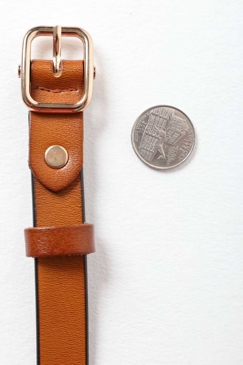 Classic Skinny Leather Belt