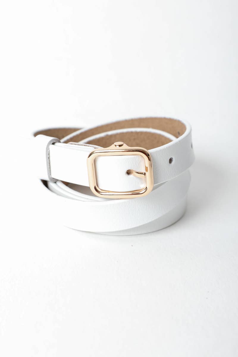 Classic Skinny Leather Belt