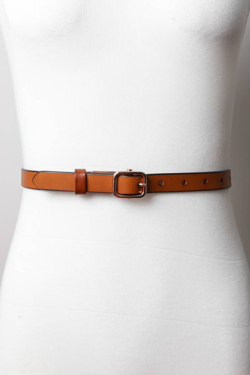 Classic Skinny Leather Belt