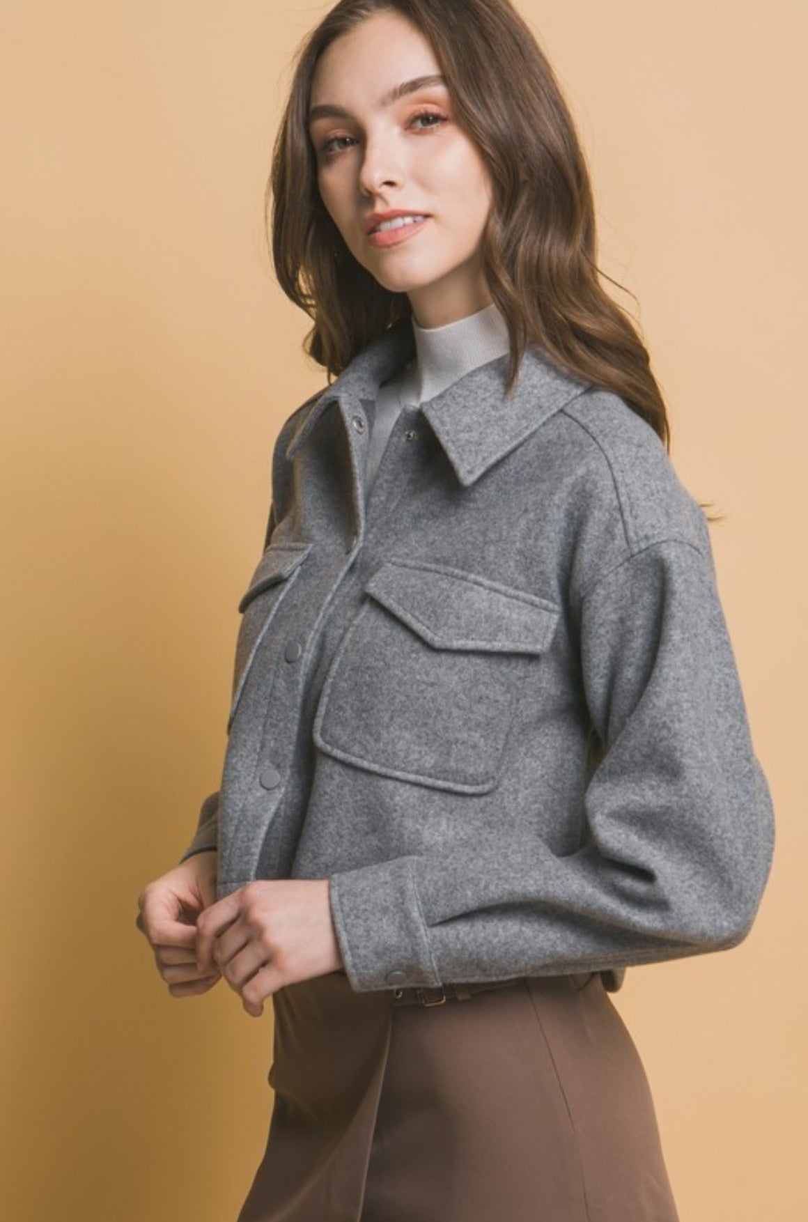 Cynthia Fleece cropped jacket