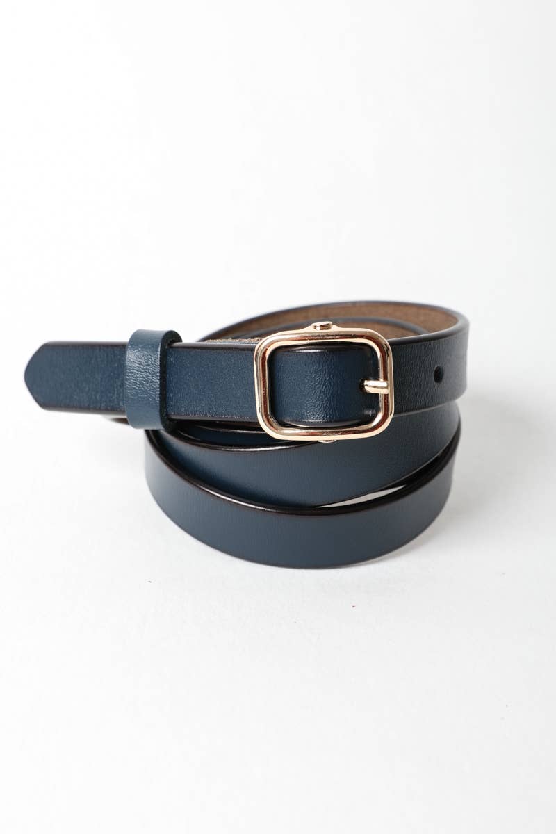 Classic Skinny Leather Belt