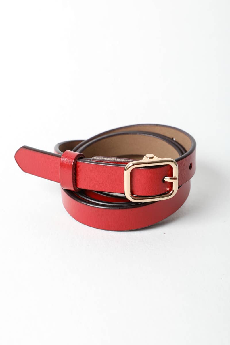 Classic Skinny Leather Belt