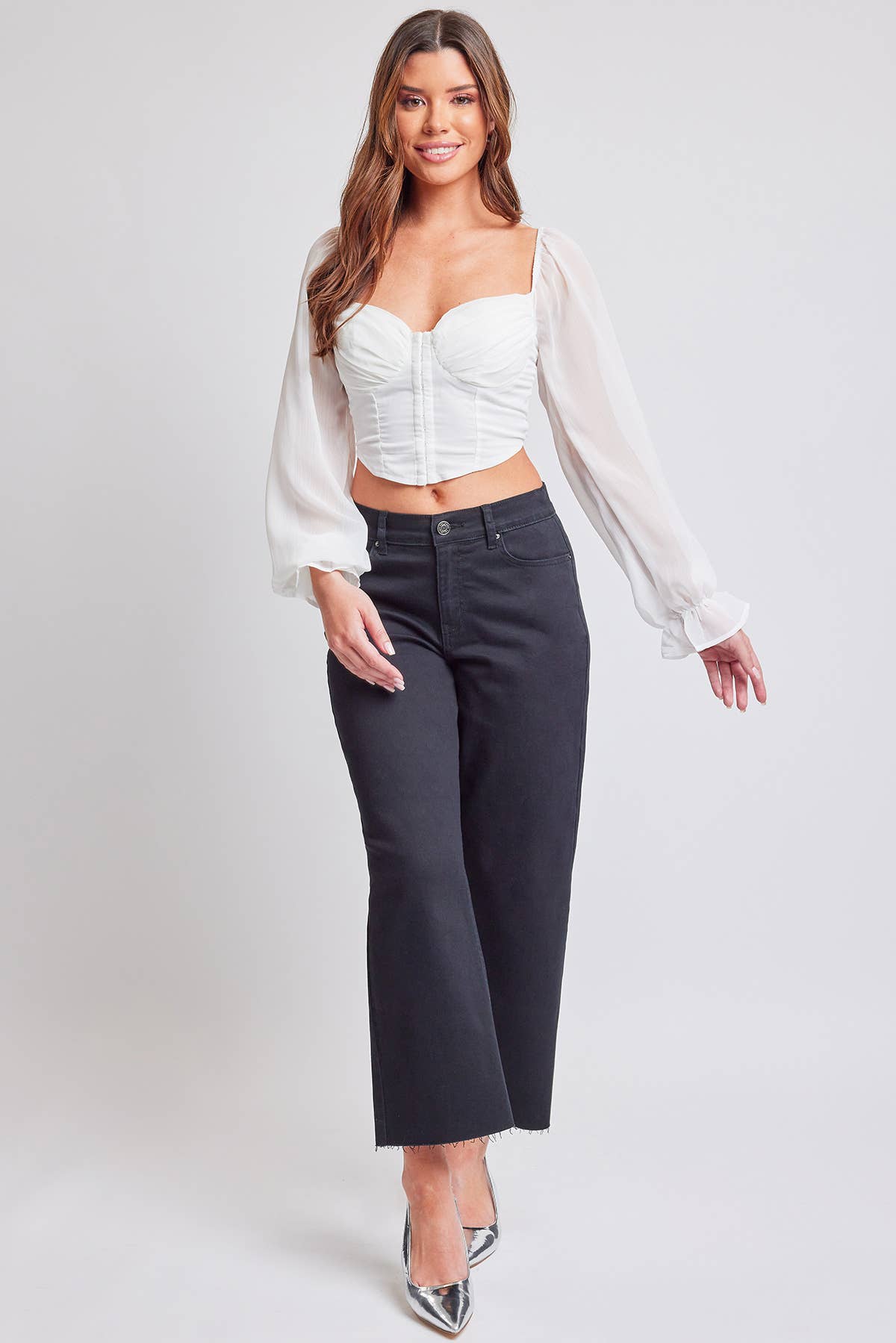 Aleena High Rise Wide Leg Trouser Pants