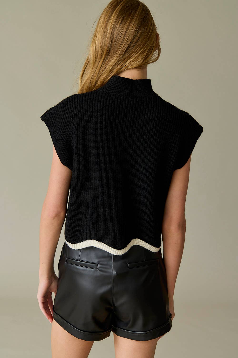 Taylor Scallop Hem Knitted Top