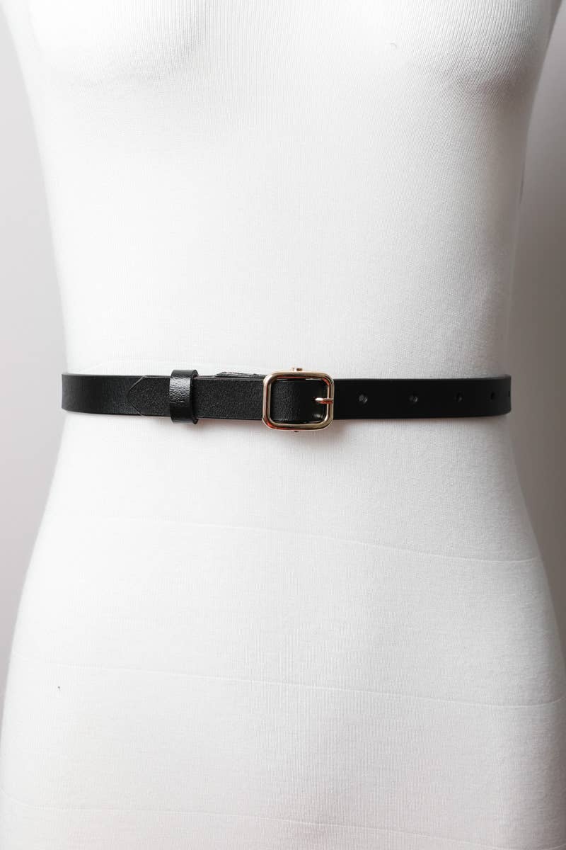 Classic Skinny Leather Belt