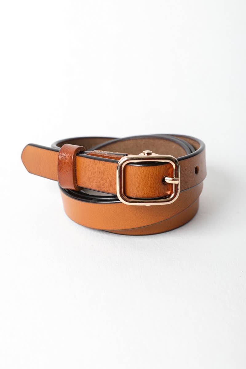 Classic Skinny Leather Belt