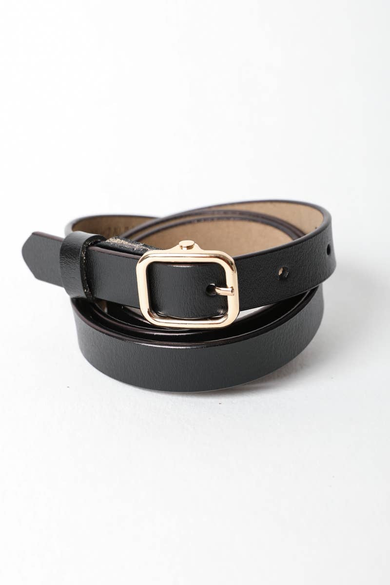 Classic Skinny Leather Belt